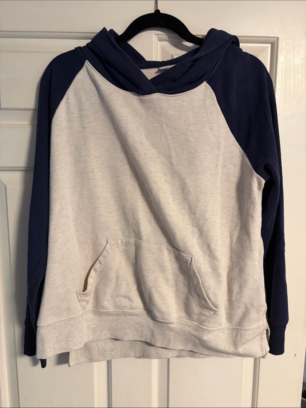 Old Navy Two-Tone Crewneck Hoodie - Navy & Light Gray